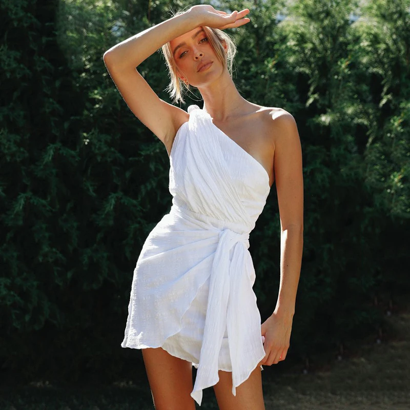 Ardm Sexy One Shoulder White Summer Spaghetti Mini Dress For Women 2022 Sleeveless Asymmetrical Lace Up Backless Party Dresees
Ardm Sexy One Shoulder White Summer Spaghetti Mini Dress For Women 2022 Sleeveless Asymmetrical Lace Up Backless Party Dresees