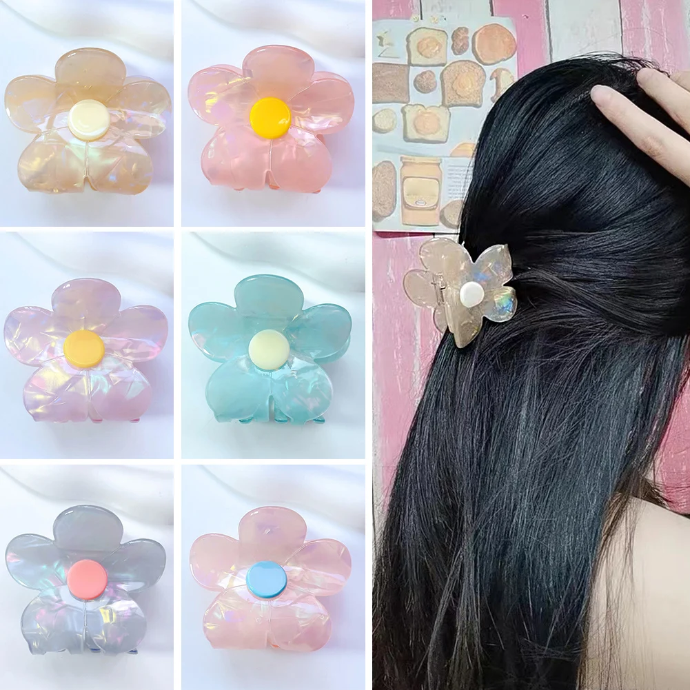 Sweet Flower Shape Hair Claws Elegant Clear Acetate Hair Clips Hairpins Barrette Headwear For Women Girls Hair Accessories Gifts
Sweet Flower Shape Hair Claws Elegant Clear Acetate Hair Clips Hairpins Barrette Headwear For Women Girls Hair Accessories Gifts