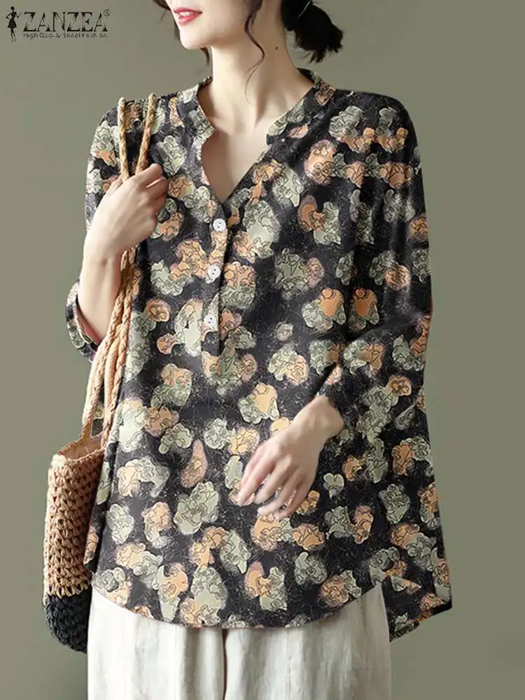 Oversized Holiday Tunic ZANZEA Women Floral Print Blouse Fashion Long Sleeve Cotton Linen Shirt Casual Loose Buttons Retro Tops
Oversized Holiday Tunic ZANZEA Women Floral Print Blouse Fashion Long Sleeve Cotton Linen Shirt Casual Loose Buttons Retro Tops