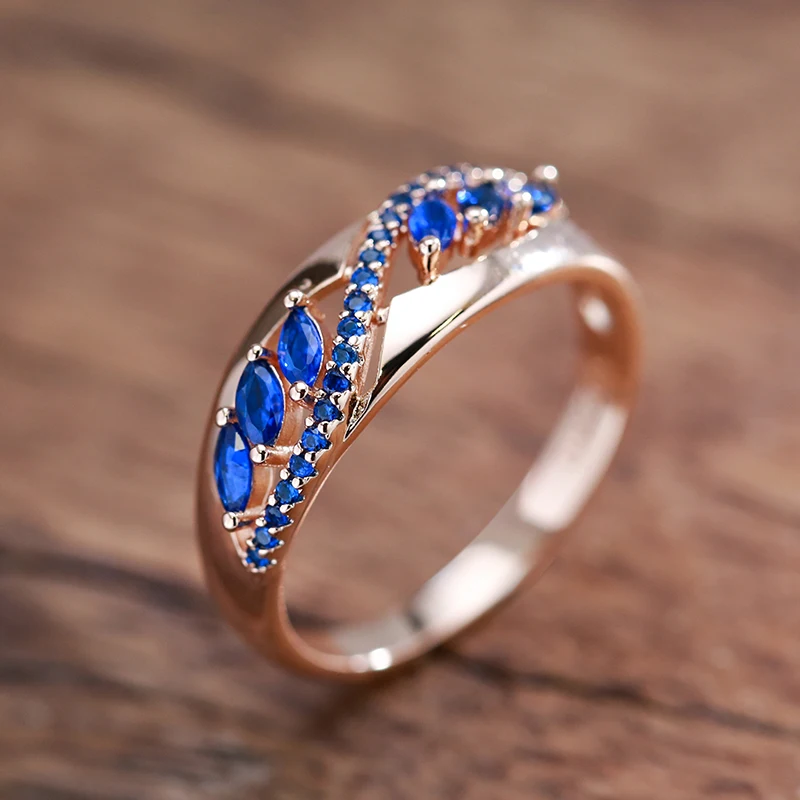 Wbmqda 585 Rose Gold Blue Natural Zircon Ring For Women Luxury Trendy Jewelry New Fashion Creative Design Party Hot Accessories
Wbmqda 585 Rose Gold Blue Natural Zircon Ring For Women Luxury Trendy Jewelry New Fashion Creative Design Party Hot Accessories