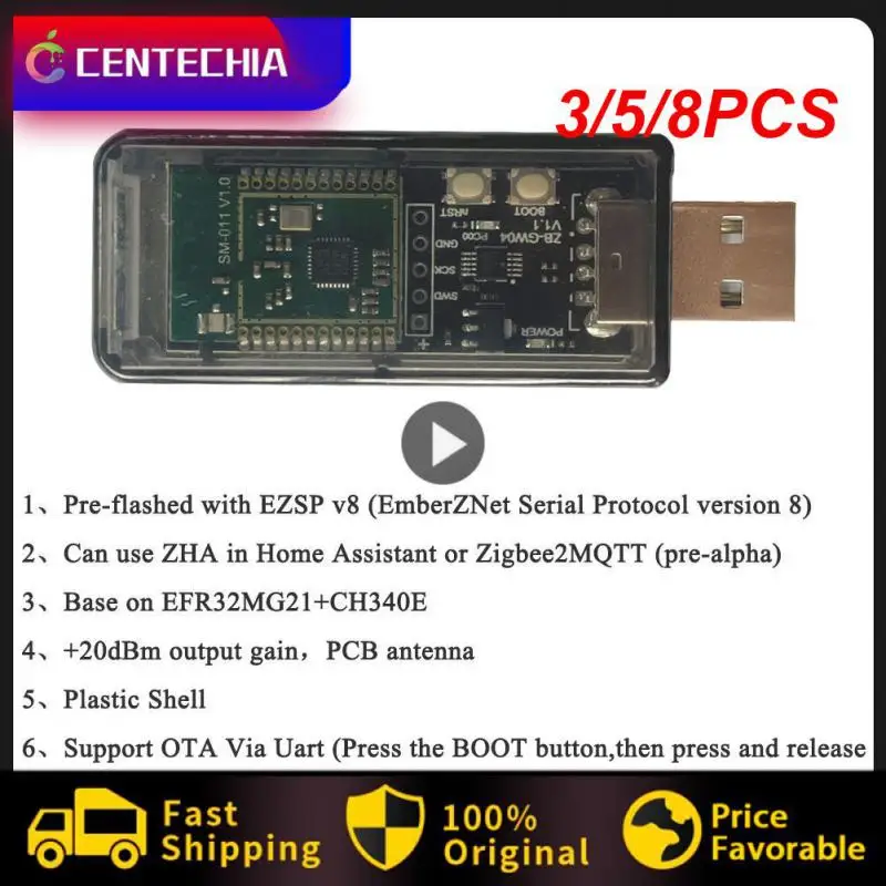 3/5/8PCS Wireless Open Source Hub Zigbee 3.0 Gateway Universal Usb Dongle Chip Module Mini Smart Home New
3/5/8PCS Wireless Open Source Hub Zigbee 3.0 Gateway Universal Usb Dongle Chip Module Mini Smart Home New
