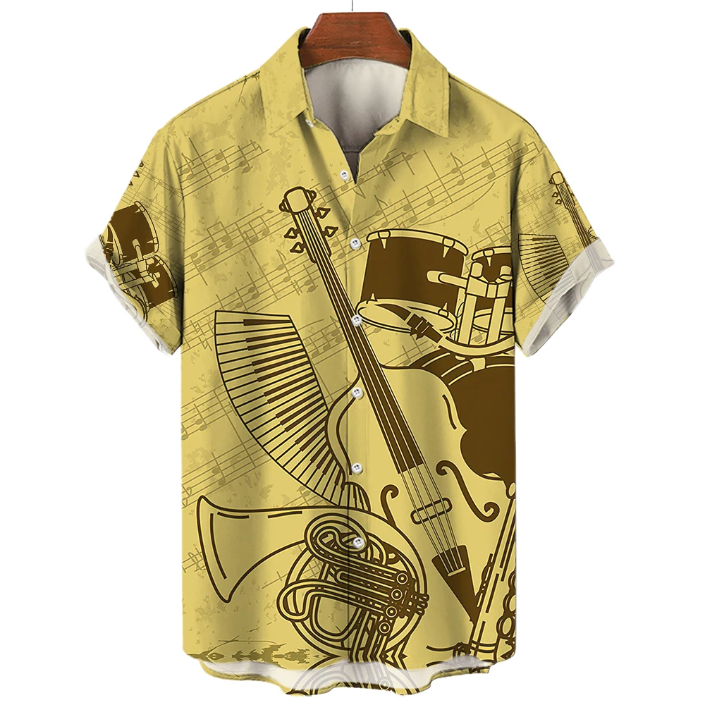 Short Sleeve Men's For Shirt 3d Print Music Series Style Clothing Summer Lapel Hawaiian Men Shirts Oversized Male Top Sweatshirt
Short Sleeve Men's For Shirt 3d Print Music Series Style Clothing Summer Lapel Hawaiian Men Shirts Oversized Male Top Sweatshirt