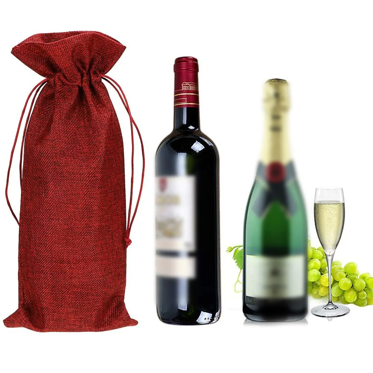 10Pcs Wine Bottle Bags Rustic Jute Burlap Drawstring Wine Bags Pocket Red Wine Bottle Pouch Wrap Gift Package Home Storage
10Pcs Wine Bottle Bags Rustic Jute Burlap Drawstring Wine Bags Pocket Red Wine Bottle Pouch Wrap Gift Package Home Storage