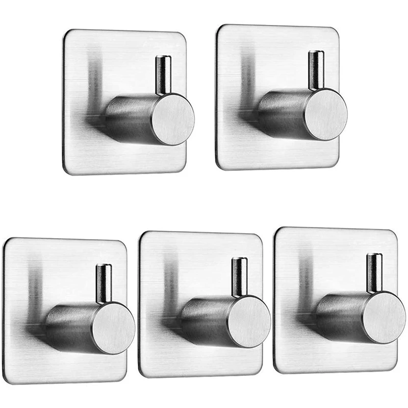 5 Pieces Adhesive Hook, Stainless Steel Bathroom Wall Hook, Self Adhesive Waterproof And Oil Resistant Towel Rack
5 Pieces Adhesive Hook, Stainless Steel Bathroom Wall Hook, Self Adhesive Waterproof And Oil Resistant Towel Rack