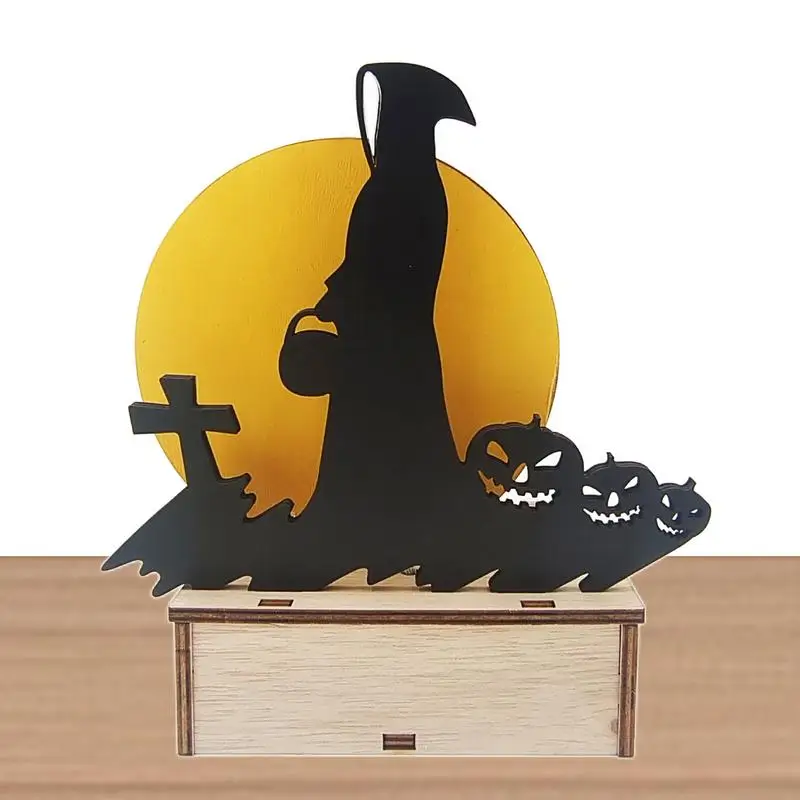 Halloween Wooden Crafts Night Lamps Wooden Craft Night Lamps With Hollow-Out Design Wooden Decoration With Hollow-Out Design 
Halloween Wooden Crafts Night Lamps Wooden Craft Night Lamps With Hollow-Out Design Wooden Decoration With Hollow-Out Design