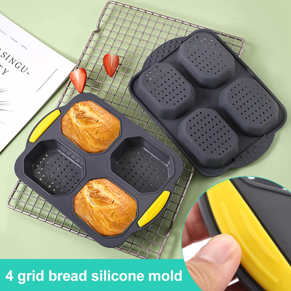 4 Cavities Silicone Baking Mold French Bread Bakeware Bread Baking Tray Nonstick Bread Mold Pans Home Kitchen Gadgets
4 Cavities Silicone Baking Mold French Bread Bakeware Bread Baking Tray Nonstick Bread Mold Pans Home Kitchen Gadgets