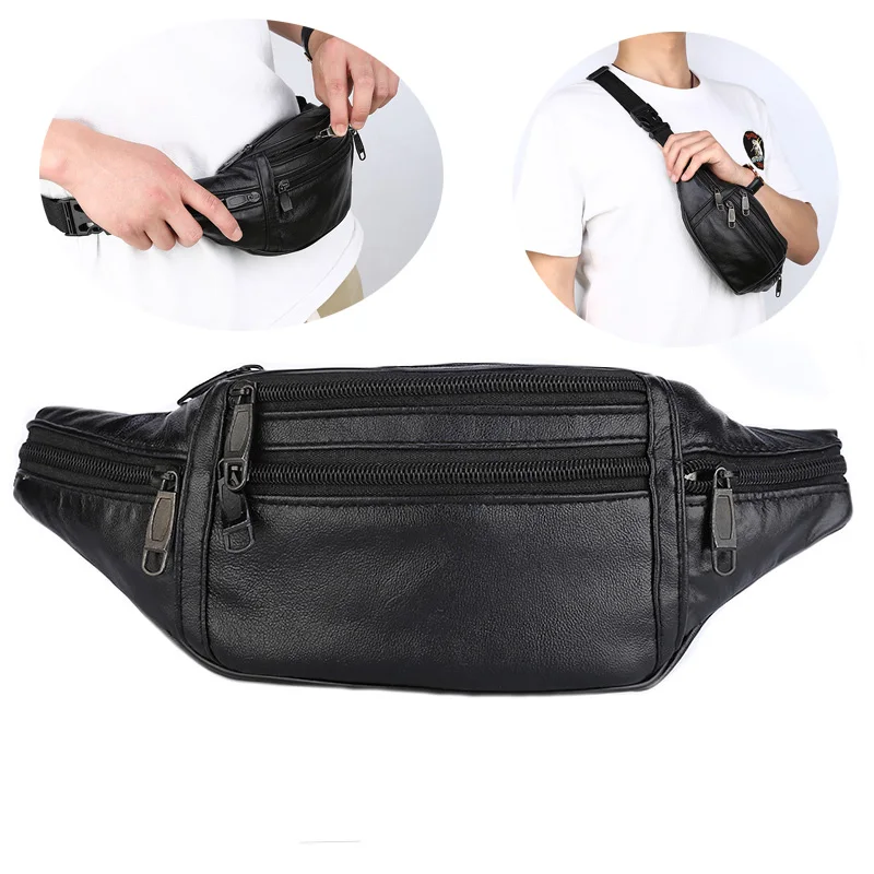 Black Rig Bag Body Waist For Purses Bag Cross Soft Leather Slingback Waterproof Chest Pack Bag Chest Men's Bag Men Male
Black Rig Bag Body Waist For Purses Bag Cross Soft Leather Slingback Waterproof Chest Pack Bag Chest Men's Bag Men Male