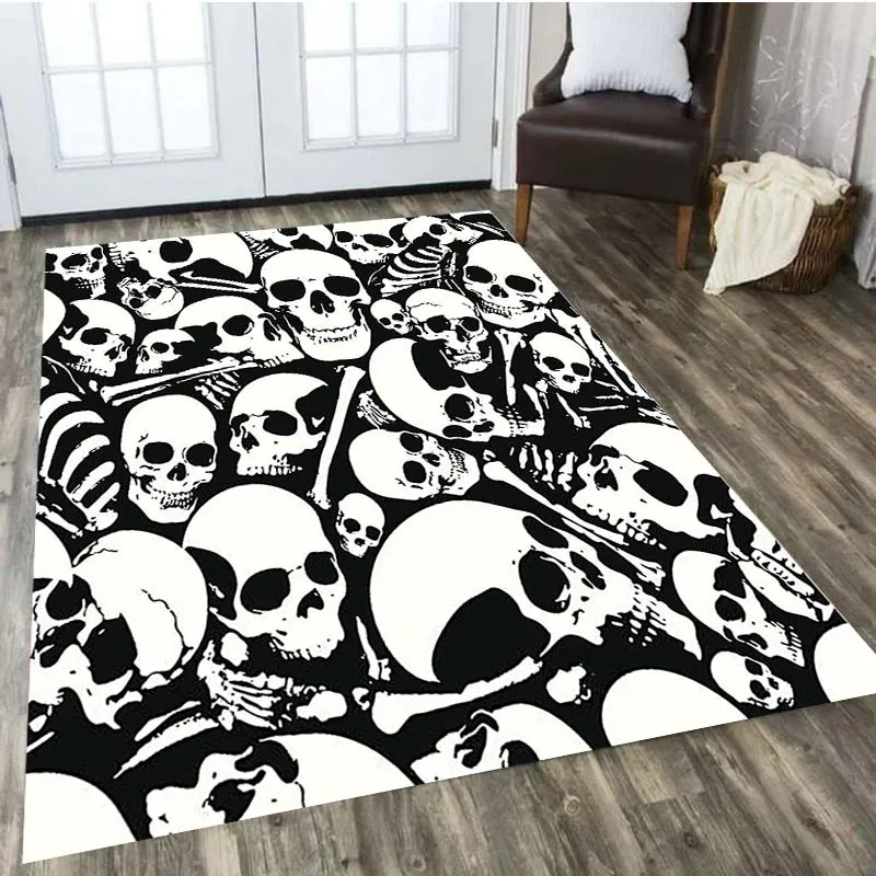 New living room bedroom carpet skeleton Horror Series 3D printed carpet children's game crawling carpet floor mat
New living room bedroom carpet skeleton Horror Series 3D printed carpet children's game crawling carpet floor mat