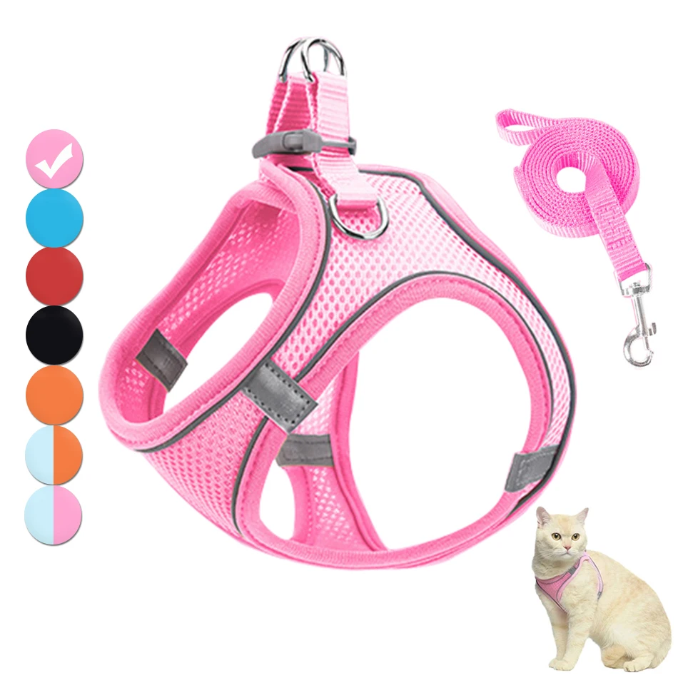 Cat Harness Reflective Pet Harnesses And Leashes Set Adjustable Pet Harness for Cats Small Dogs Pug Chihuahua Cat Accessories
Cat Harness Reflective Pet Harnesses And Leashes Set Adjustable Pet Harness for Cats Small Dogs Pug Chihuahua Cat Accessories