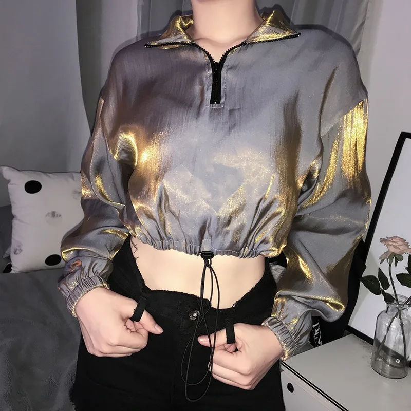 Turtleneck Zipper Drawstring Hem Harajuku Discolor Sweatshirt Women 2021 New Autumn Fashion Long Sleeve Crop Top Pullovers
Turtleneck Zipper Drawstring Hem Harajuku Discolor Sweatshirt Women 2021 New Autumn Fashion Long Sleeve Crop Top Pullovers