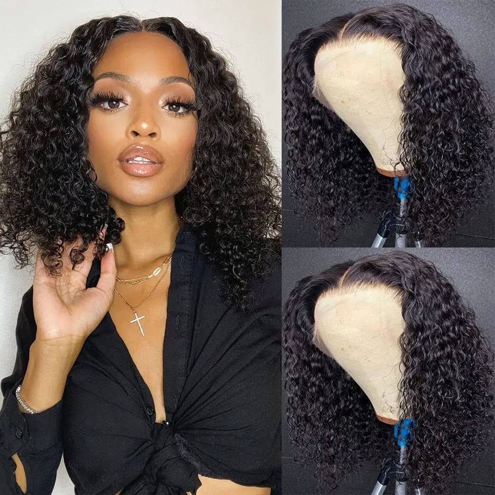 Lace Front Wigs Human Hair Brazilian Virgin Curly Bob Wigs For Black Women 150% Density Pre Plucked with Baby Hair Natural Color
Lace Front Wigs Human Hair Brazilian Virgin Curly Bob Wigs For Black Women 150% Density Pre Plucked with Baby Hair Natural Color