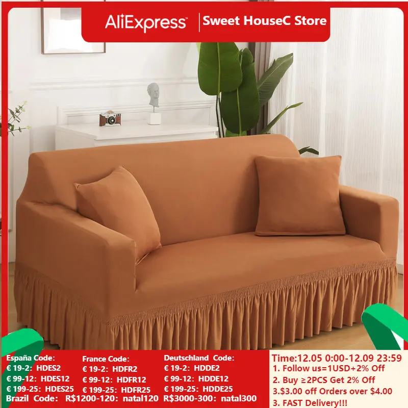 1/2/3/4 Seater Solid Color Stretch Sofa Skirt Cover for Living Room Spandex Elastic Sofa Slipcover Armchair Furniture Protector
1/2/3/4 Seater Solid Color Stretch Sofa Skirt Cover for Living Room Spandex Elastic Sofa Slipcover Armchair Furniture Protector