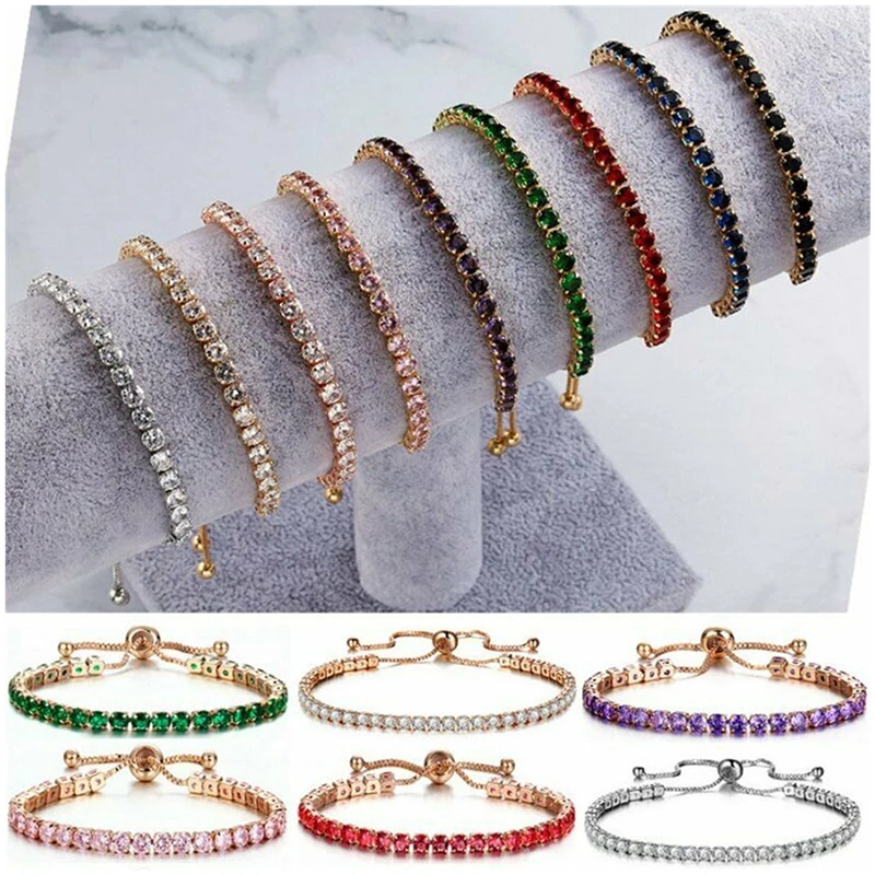 Fashion Charm CZ Tennis Adjustable Bracelet for Women Crystal Zircon Jewelry Gold Silver Handmade Friends Gift Cute Jewelry
Fashion Charm CZ Tennis Adjustable Bracelet for Women Crystal Zircon Jewelry Gold Silver Handmade Friends Gift Cute Jewelry