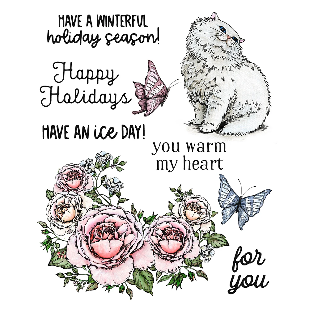 YIXUAN White Fatty Cat And Flowers DIY Cutting Dies Clear Stamp Scrapbooking Metal Cut Dies Stamp For Cards Making Crafts Decor
YIXUAN White Fatty Cat And Flowers DIY Cutting Dies Clear Stamp Scrapbooking Metal Cut Dies Stamp For Cards Making Crafts Decor