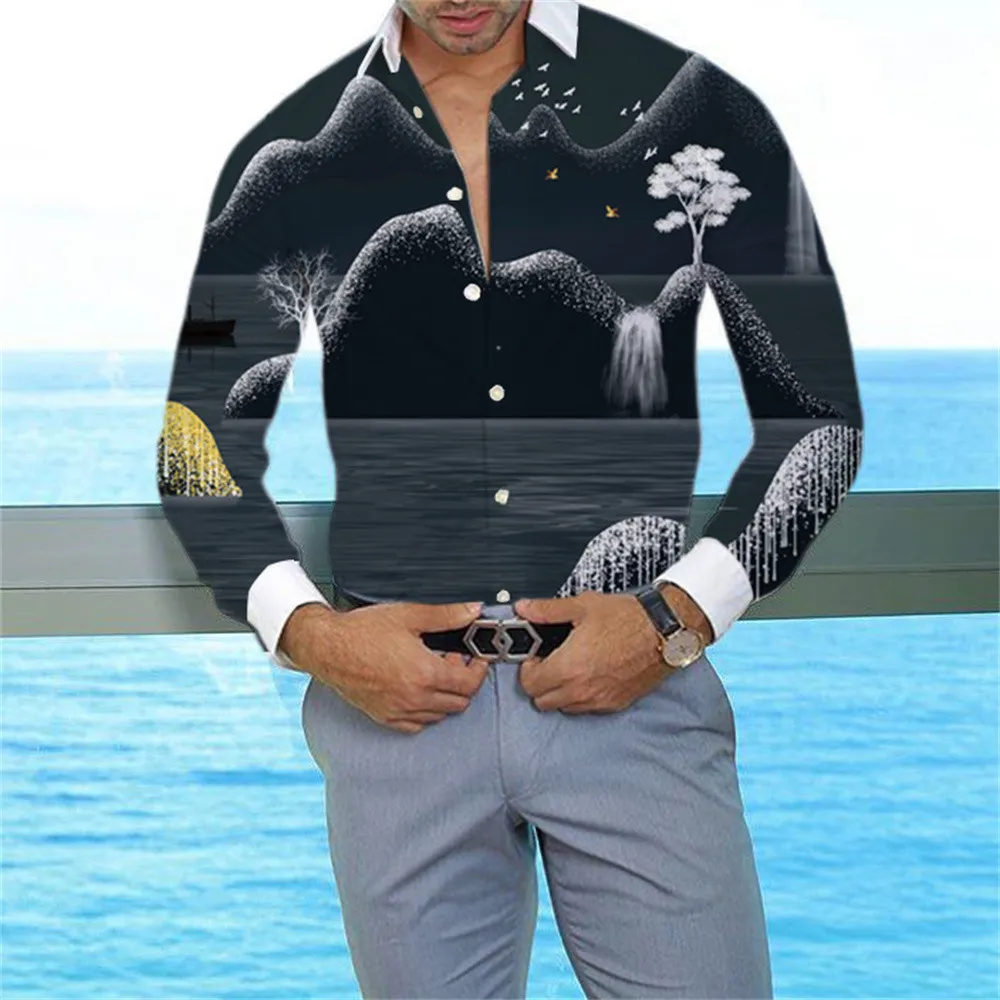 Модные Повседневные Гавайские мужские рубашки с 3d Цифровым принтом, Новинка весна-осень 2022, роскошные Топы с длинным рукавом, Клубная одежда для вечевечерние
Модные Повседневные Гавайские мужские рубашки с 3d Цифровым принтом, Новинка весна-осень 2022, роскошные Топы с длинным рукавом, Клубная одежда для вечевечерние