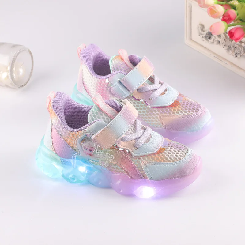 Disney cartoon flying woven girls sneakers led luminous shoes autumn new elsa princess breathable children's net shoes flashing
Disney cartoon flying woven girls sneakers led luminous shoes autumn new elsa princess breathable children's net shoes flashing