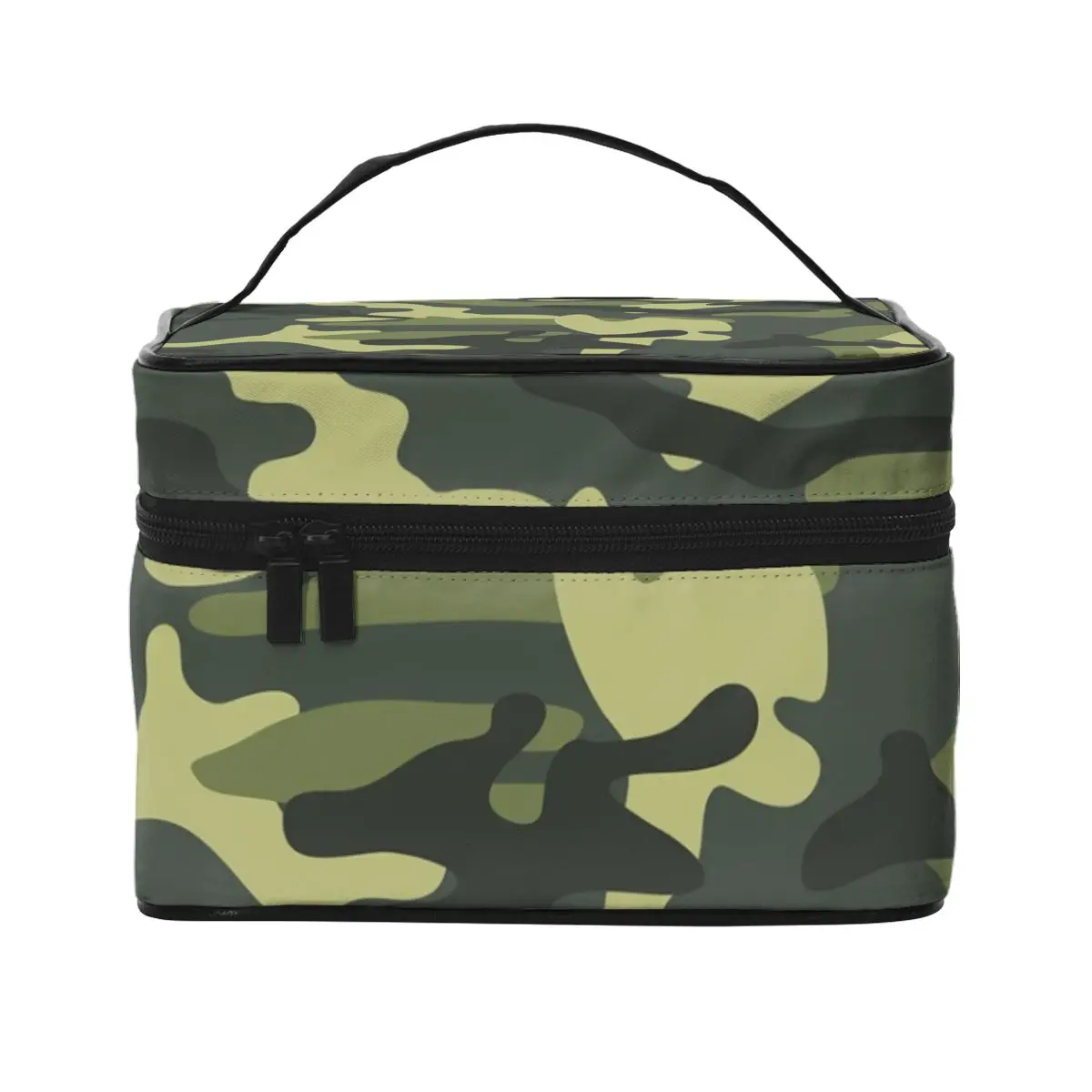 Green Camo Army Cosmetic Bags Classic Camouflage Women Storage Organizers with Handle Large Capacity Travel Makeup Bag
Green Camo Army Cosmetic Bags Classic Camouflage Women Storage Organizers with Handle Large Capacity Travel Makeup Bag