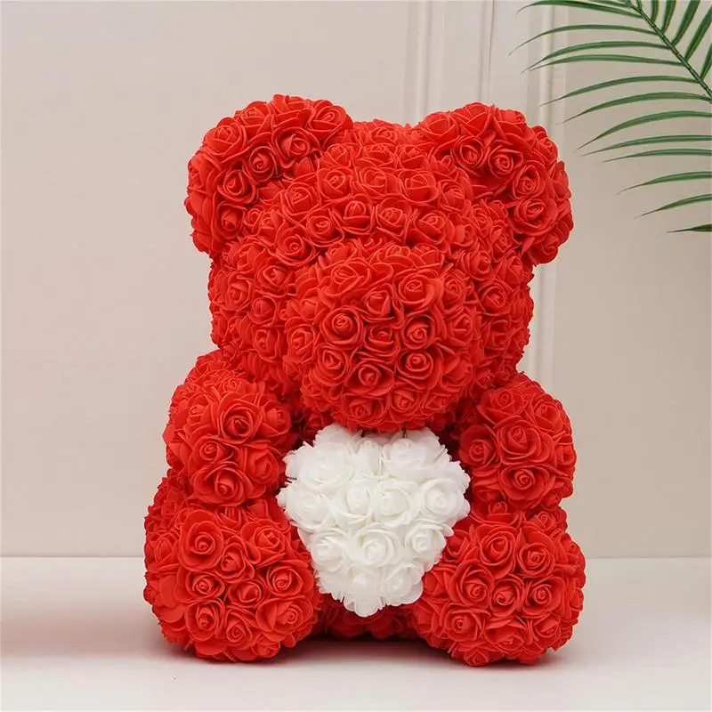 25cm Rose Flower Bear Heart Artificial Flower Rose Teddy Bear For Women Valentine's Wedding Birthday Christmas Gift
25cm Rose Flower Bear Heart Artificial Flower Rose Teddy Bear For Women Valentine's Wedding Birthday Christmas Gift
