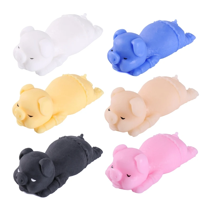 

Unzip Pig Toys Animal Decompression Toy Squeeze Flour Ball Interactive Pig Model Figure Sensory for Autism