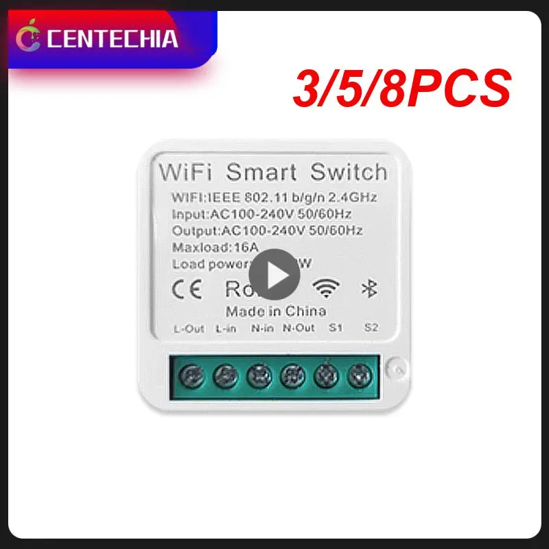 3/5/8PCS Smart Home Automation Supporte 2-way Control Wifi Wireless Switch Timing Mini Switch Module Remote Control 
3/5/8PCS Smart Home Automation Supporte 2-way Control Wifi Wireless Switch Timing Mini Switch Module Remote Control