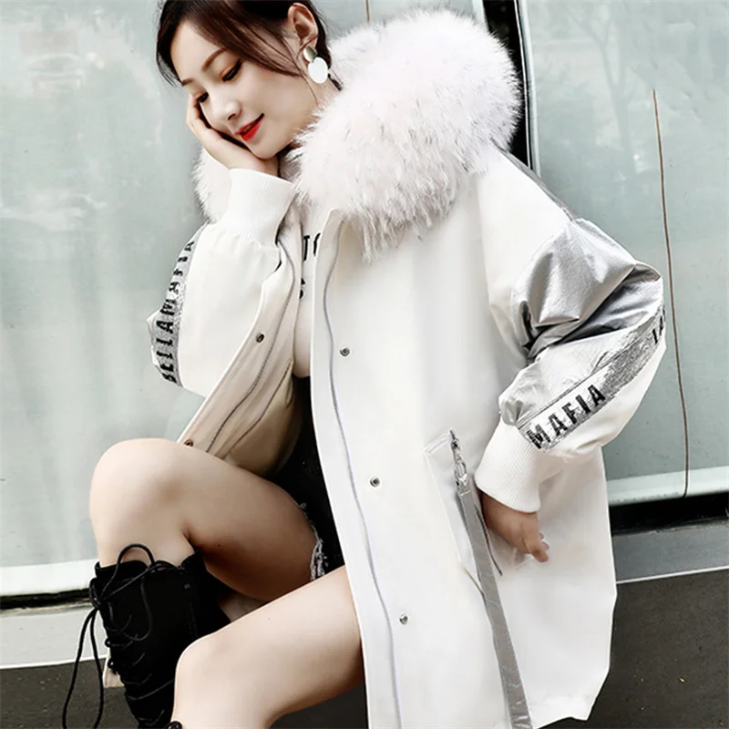 Jacket Winter Hooded Mid-Length Rex Rabbit Fur Liner Raccoon Fur Collar Jacket Long Sleeve Solid Color Jacket Women's Fashion
Jacket Winter Hooded Mid-Length Rex Rabbit Fur Liner Raccoon Fur Collar Jacket Long Sleeve Solid Color Jacket Women's Fashion