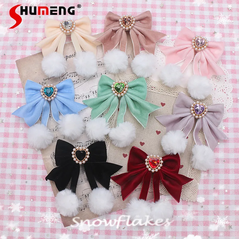 Japanese Fashion for Girls Accessories Cute Edge Clip Barrettes Mine Velvet Hair Side Clip Ball Heart Shape Rhinestone Hairclips
Japanese Fashion for Girls Accessories Cute Edge Clip Barrettes Mine Velvet Hair Side Clip Ball Heart Shape Rhinestone Hairclips