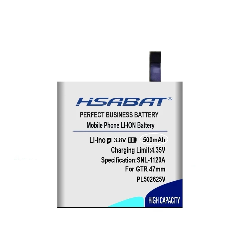 Аккумулятор HSABAT 300 мАч ~ 500 PL502625V PL412120V для AMAZFIT GTR 47 мм 42 | Мобильные телефоны и