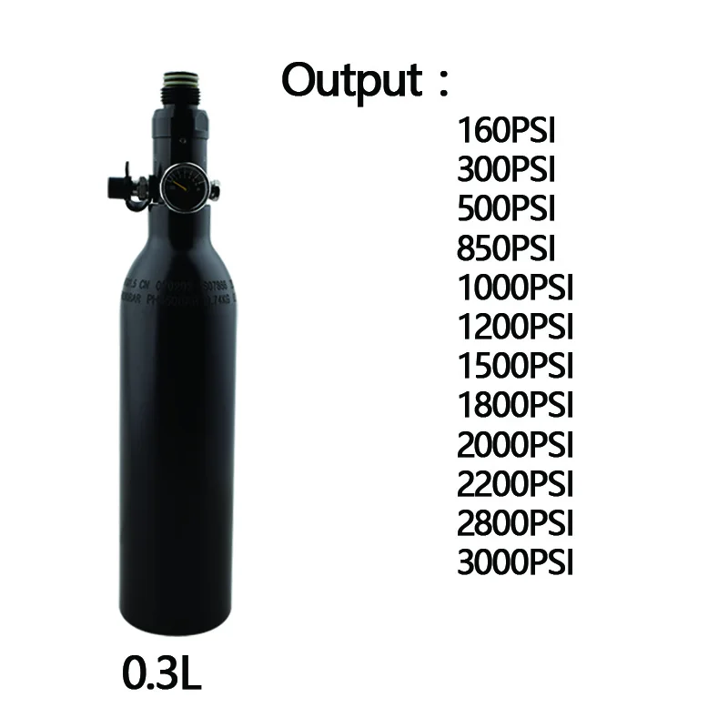 HPA Scuba 0,22 л/0,3 л/0,35 л/0,45 л Черный алюминиевый воздушный бак 300BA/4500PSI Выход цилиндра 160PSI до 3000PSI Регулятор давления
HPA Scuba 0,22 л/0,3 л/0,35 л/0,45 л Черный алюминиевый воздушный бак 300BA/4500PSI Выход цилиндра 160PSI до 3000PSI Регулятор давления