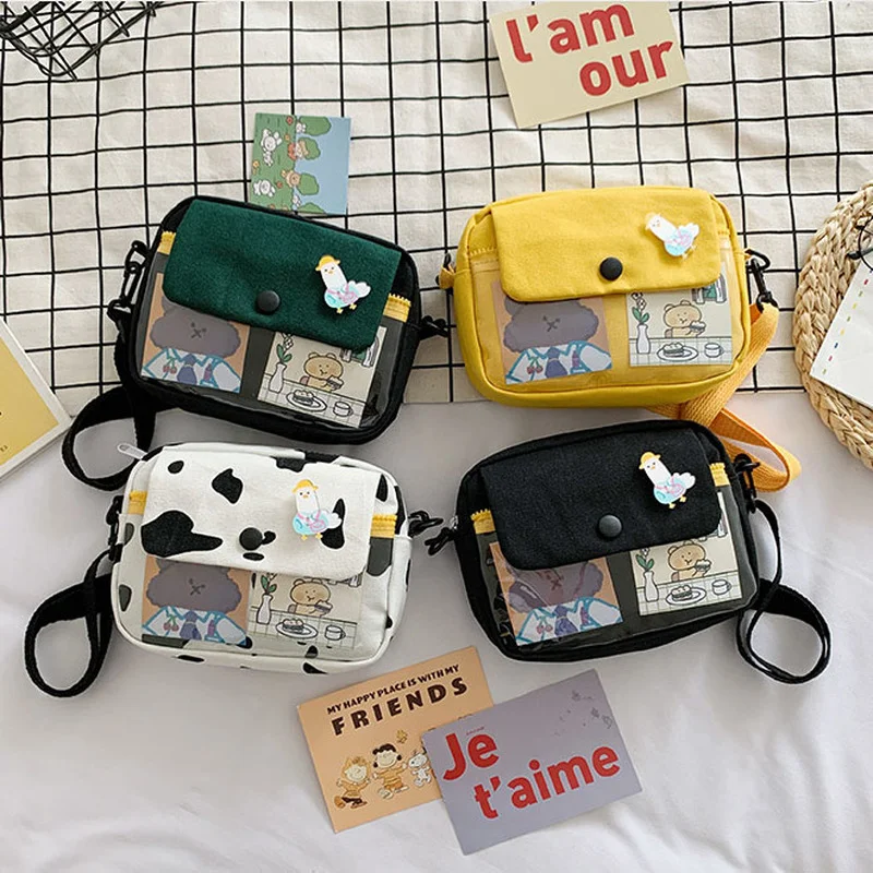 Canvas Student Crossbody Bags for Women 2022 Japanese Cartoon Print Small Shoulder Bag Cute Fashion Kawaii Messenger Bag Phone
Canvas Student Crossbody Bags for Women 2022 Japanese Cartoon Print Small Shoulder Bag Cute Fashion Kawaii Messenger Bag Phone