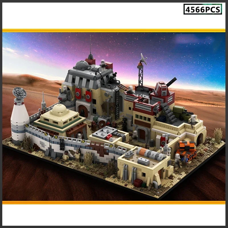 

New 4566pcs Moc SW Tatooine At War Building Blocks DIY Model Space Street View Series Bricks Kid Toys Birthday Gift Collection
