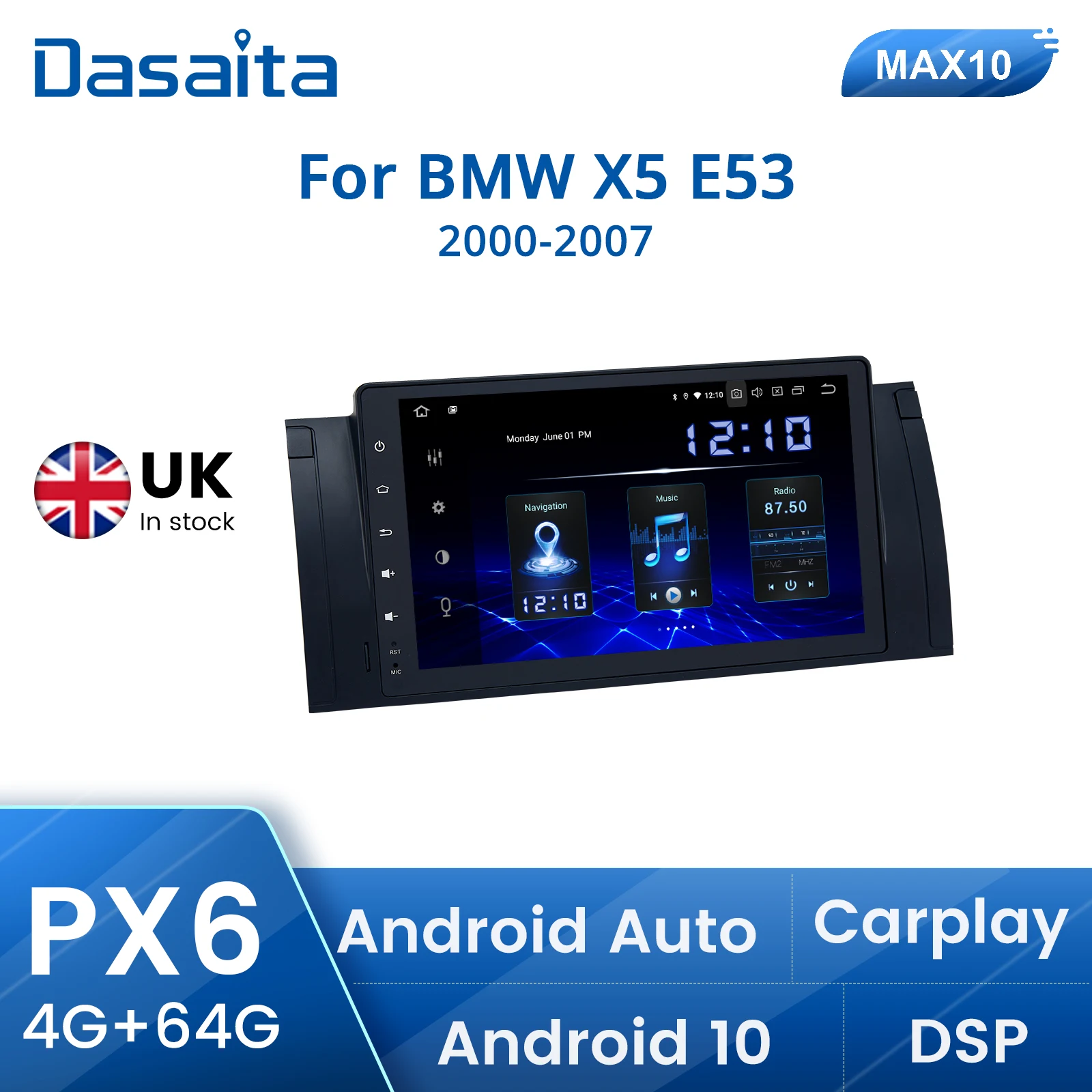 Автомагнитола Dasaita для BMW, стерео-система на Android 10, с 9 "экраном, GPS, видеоплеером, для BMW E39, E53, X5, 2000-2007 гг. выпуска
Автомагнитола Dasaita для BMW, стерео-система на Android 10, с 9 "экраном, GPS, видеоплеером, для BMW E39, E53, X5, 2000-2007 гг. выпуска