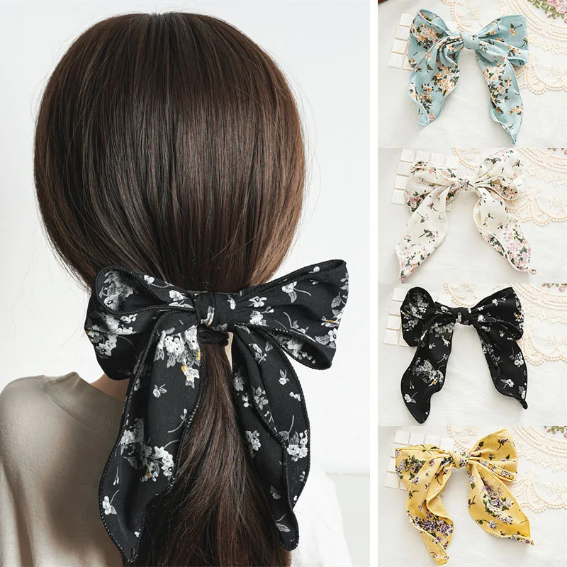 fashion Bows Hair Clip Hair Accessories Floral Fabric Barrettes Bow Knotted Streamer Hairpins Elegant Headwear for women tiara
fashion Bows Hair Clip Hair Accessories Floral Fabric Barrettes Bow Knotted Streamer Hairpins Elegant Headwear for women tiara