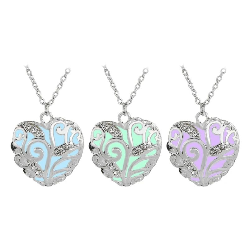 Glowing in the Dark Hollow Heart Shape Pendant Necklace For Women Crystal Luminous Necklace Jewelry Christmas Gifts
Glowing in the Dark Hollow Heart Shape Pendant Necklace For Women Crystal Luminous Necklace Jewelry Christmas Gifts
