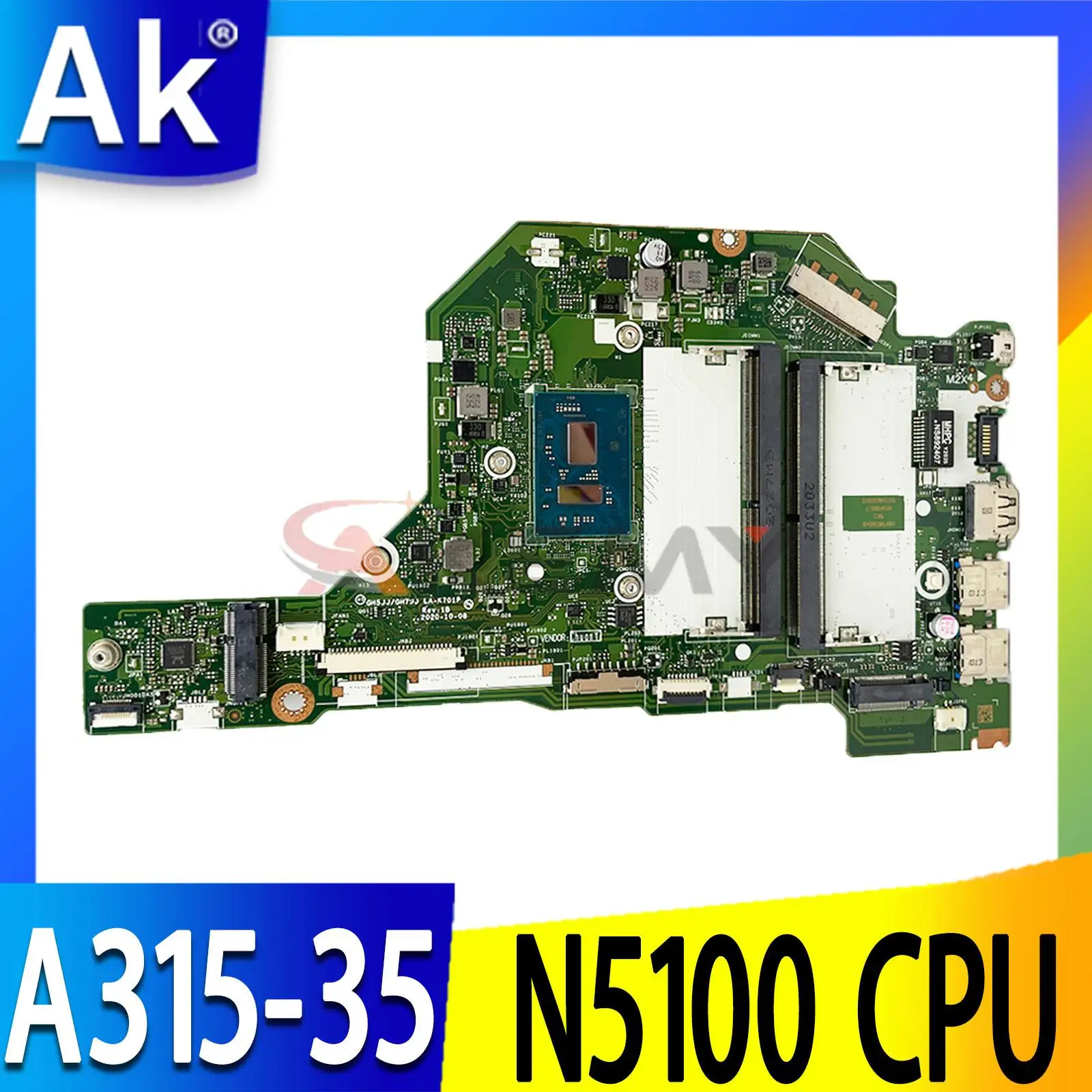 GH5JJ GH711 LA-K701P Mainboard For Acer Aspire A315-35 laptop motherboard With Celeron N5100 CPU DDR4 100% test work
GH5JJ GH711 LA-K701P Mainboard For Acer Aspire A315-35 laptop motherboard With Celeron N5100 CPU DDR4 100% test work