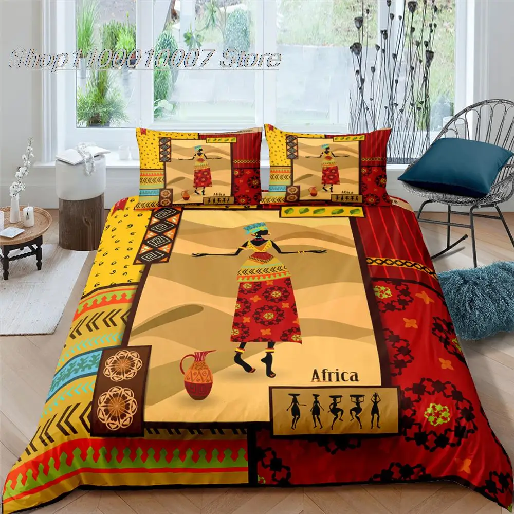 Africa Duvet Cover Set Retro Exotic Bedding Set Tribal Woman Quilt Cover Queen Red Orange Bed Set Geometric Home Textiles
Africa Duvet Cover Set Retro Exotic Bedding Set Tribal Woman Quilt Cover Queen Red Orange Bed Set Geometric Home Textiles