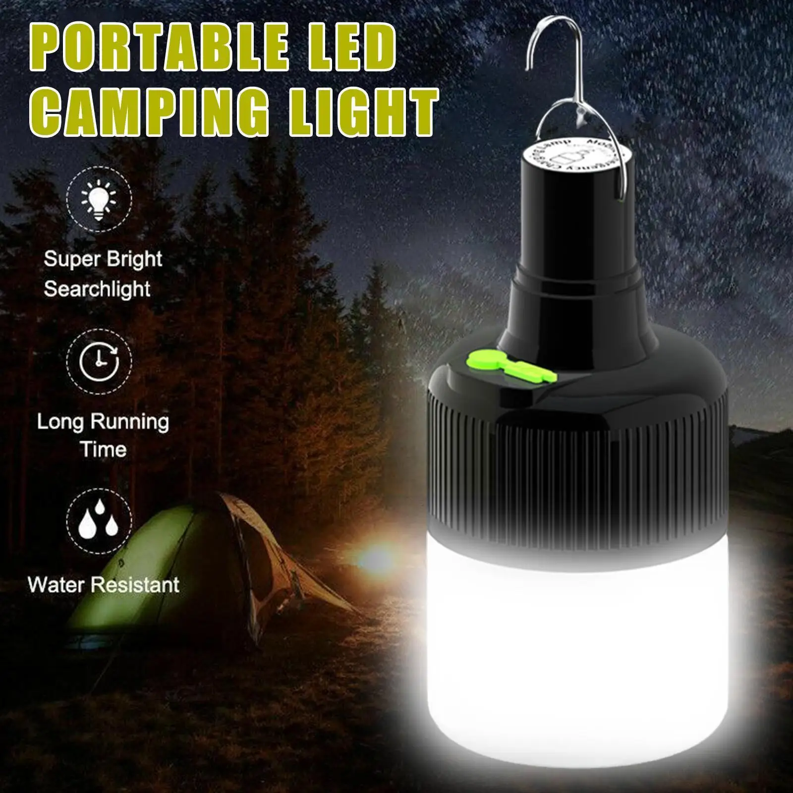 

Usb Rechargeable Emergency Lights Hanging Outdoor Bulb Portable Tent Lamp Battery Lantern Camping Light For Patio Porch Gar S6g3