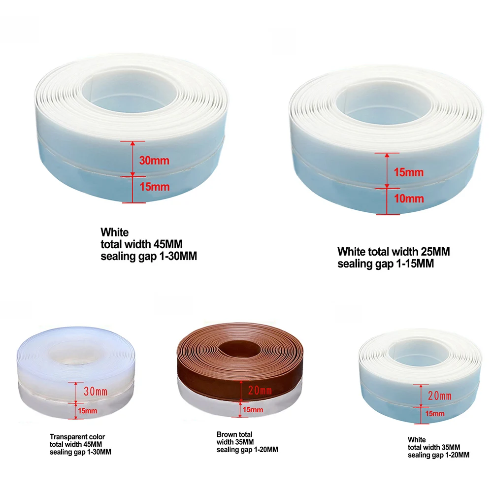 25/35/45mm Self Adhesive Silicone Seal Strip Door Gap Weather Stripping Sticker 5M Door Hardware Doors Glass Doors Shower Rooms
25/35/45mm Self Adhesive Silicone Seal Strip Door Gap Weather Stripping Sticker 5M Door Hardware Doors Glass Doors Shower Rooms