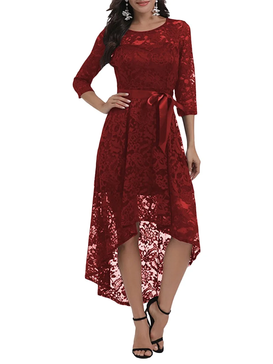 Women Lace Dress Long Sleeve V Neck Mini Dresses Backless Patchwork Cocktail Evening Dresses Elegant Party A-Line High Waist
Women Lace Dress Long Sleeve V Neck Mini Dresses Backless Patchwork Cocktail Evening Dresses Elegant Party A-Line High Waist