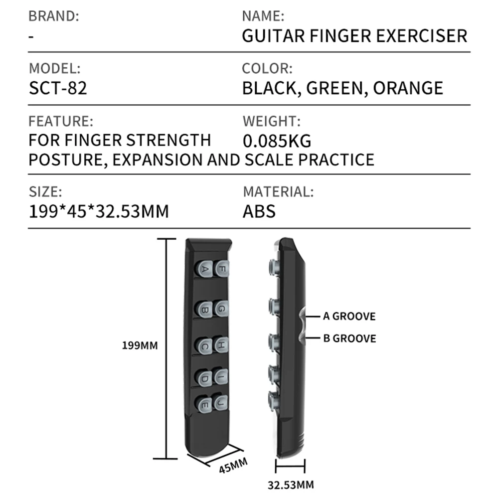 100% Brand New Finger Trainer Guitar Ukulele 199x45x32mm 85g ABS Beginner Finger For Bass Guitar Portable Practice
100% Brand New Finger Trainer Guitar Ukulele 199x45x32mm 85g ABS Beginner Finger For Bass Guitar Portable Practice