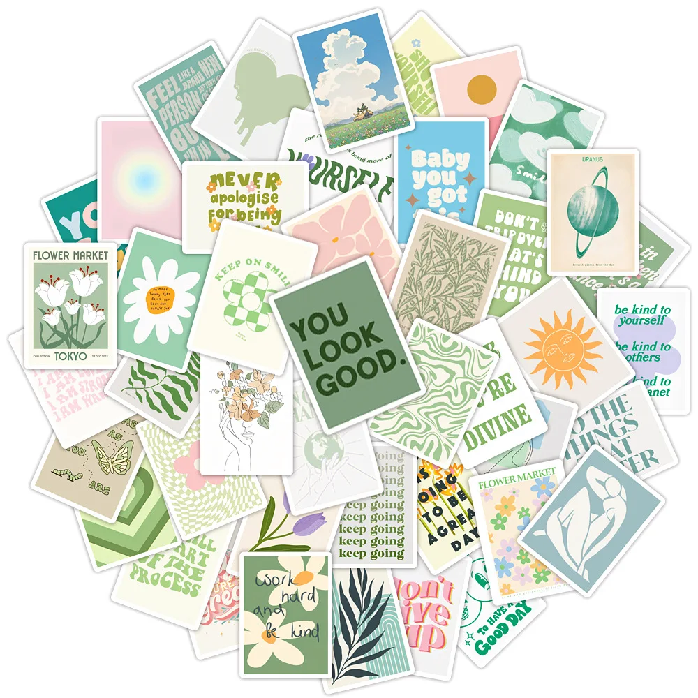 50 Pcs Ins Wind Postcards Inspirational Graffiti Stickers Notebook Water Cup Waterproof Decoration Handbook Material Stickers
50 Pcs Ins Wind Postcards Inspirational Graffiti Stickers Notebook Water Cup Waterproof Decoration Handbook Material Stickers