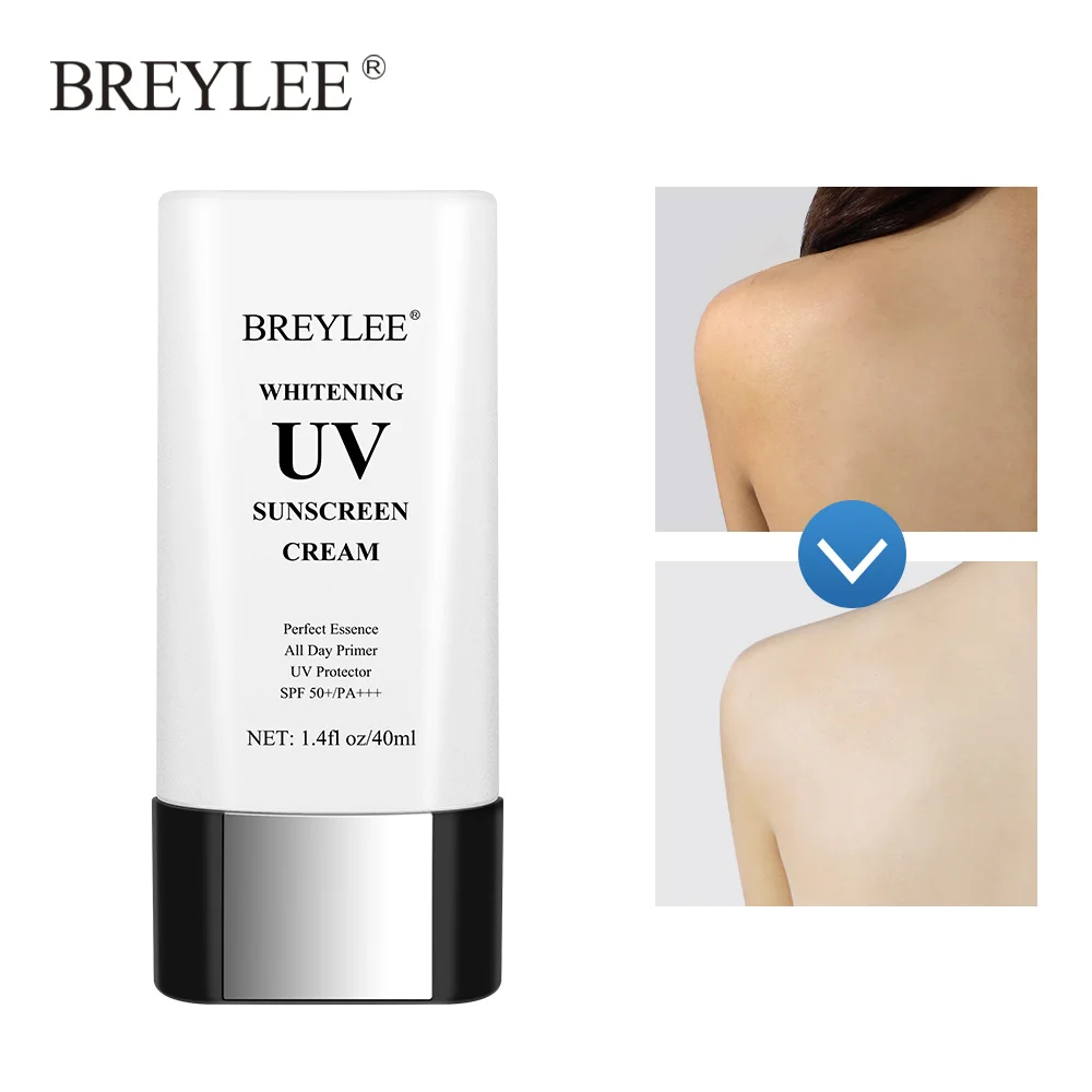 

Отбеливающий Солнцезащитный УФ-крем BREYLEE SPF50 PA +++, увлажняющий антивозрастной крем для уменьшения жирности кожи от меланина, Осветляющий Уход за кожей