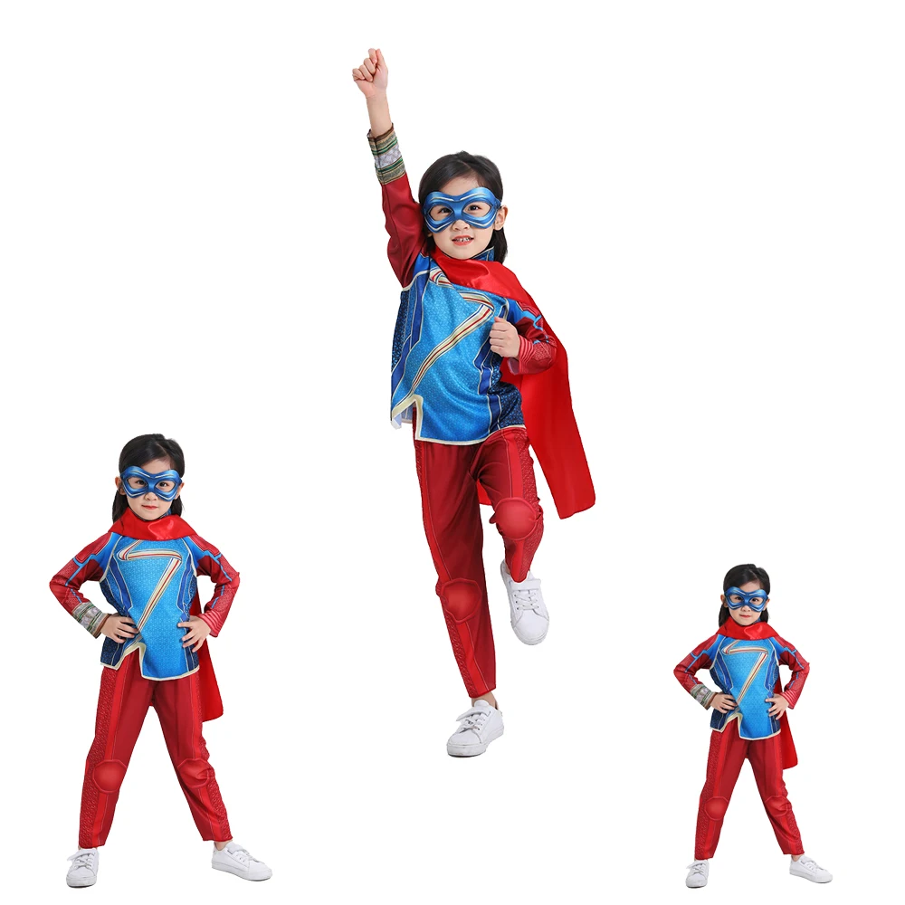 Children Captain Girls Cosplay Superhero Wondering Girl Carol Danvers Sweater Pants Mask Scarf Girls Halloween Costume for Kids
Children Captain Girls Cosplay Superhero Wondering Girl Carol Danvers Sweater Pants Mask Scarf Girls Halloween Costume for Kids