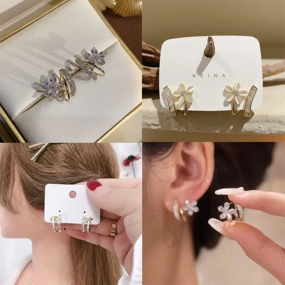 Elegant Pearl Cute Fashion Micro-set Earrings Rhinestones Stud Earrings Zircon 
Elegant Pearl Cute Fashion Micro-set Earrings Rhinestones Stud Earrings Zircon
