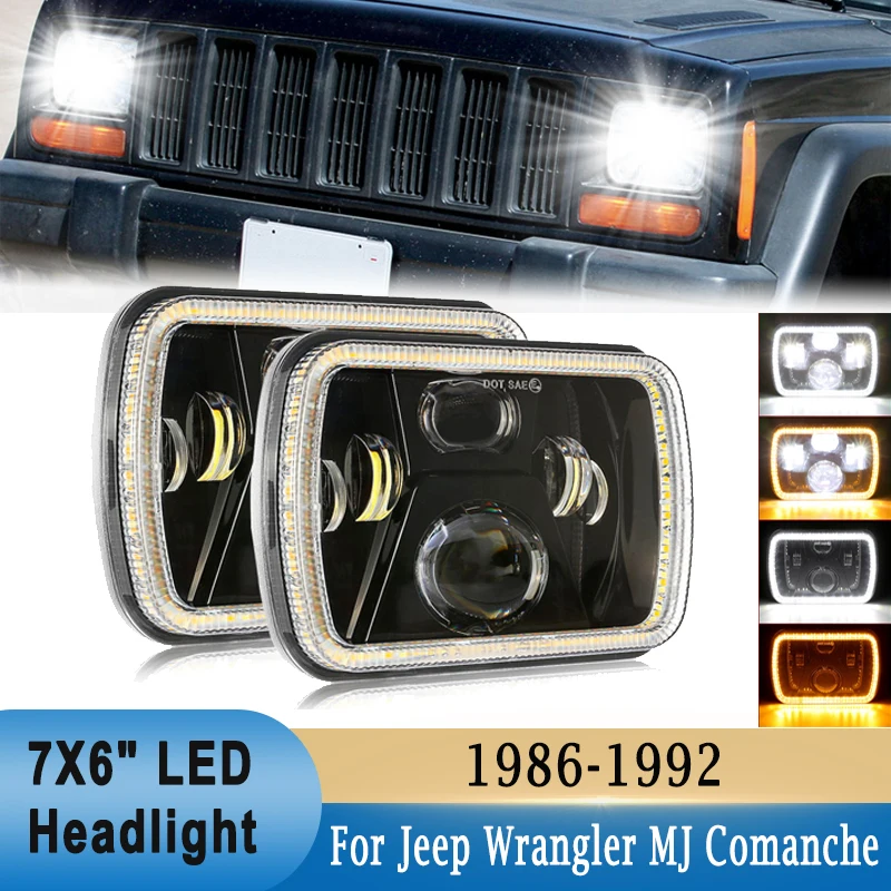 7X6 LED Headlights 6000K 8000LM White Light Square DRL Hi-Lo Beam For Jeep Wrangler YJ Cherokee XJ H5054 H6054LL 6052 6053
7X6 LED Headlights 6000K 8000LM White Light Square DRL Hi-Lo Beam For Jeep Wrangler YJ Cherokee XJ H5054 H6054LL 6052 6053