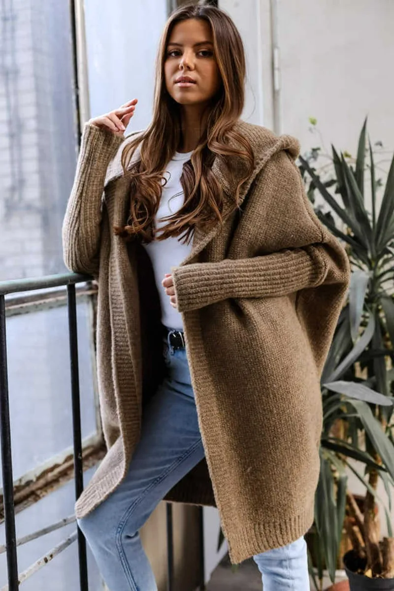 Women Knitted Cardigan 2023 New Hooded Knit Collar Coats Ladies Temperament Commuter Patchwork Women Cardigan
Women Knitted Cardigan 2023 New Hooded Knit Collar Coats Ladies Temperament Commuter Patchwork Women Cardigan