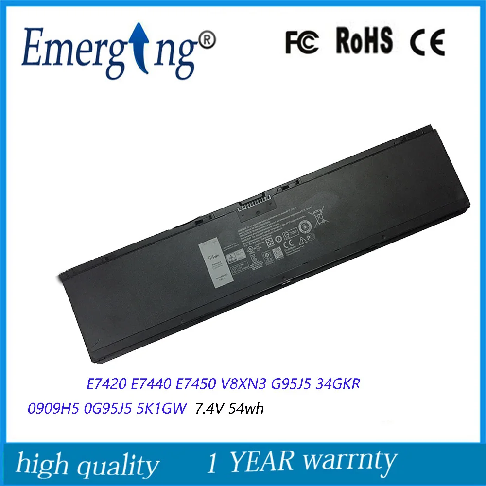Оригинальный аккумулятор для ноутбука Dell Latitude E7420 E7440 E7450 V8XN3 G95J5 34GKR 5K1GW, 7,4 В, 54 Вт/ч, 3RNFD
Оригинальный аккумулятор для ноутбука Dell Latitude E7420 E7440 E7450 V8XN3 G95J5 34GKR 5K1GW, 7,4 В, 54 Вт/ч, 3RNFD
