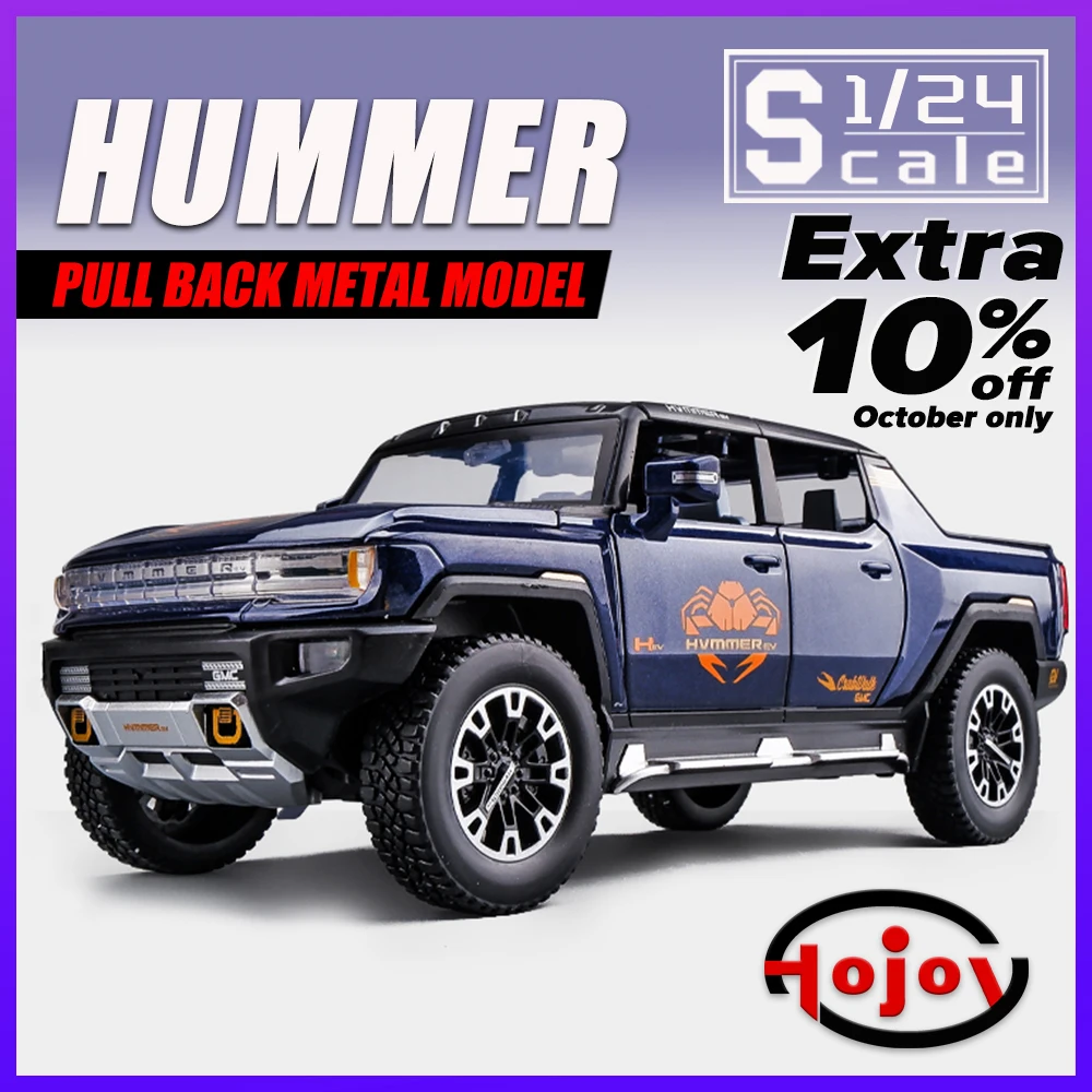 Scale 1/24 Hummer New Energy Pickup With Free Dolls Metal Diecast Alloy Toy Cars Trusks Model For Boys Children Kids Vehicles
Scale 1/24 Hummer New Energy Pickup With Free Dolls Metal Diecast Alloy Toy Cars Trusks Model For Boys Children Kids Vehicles