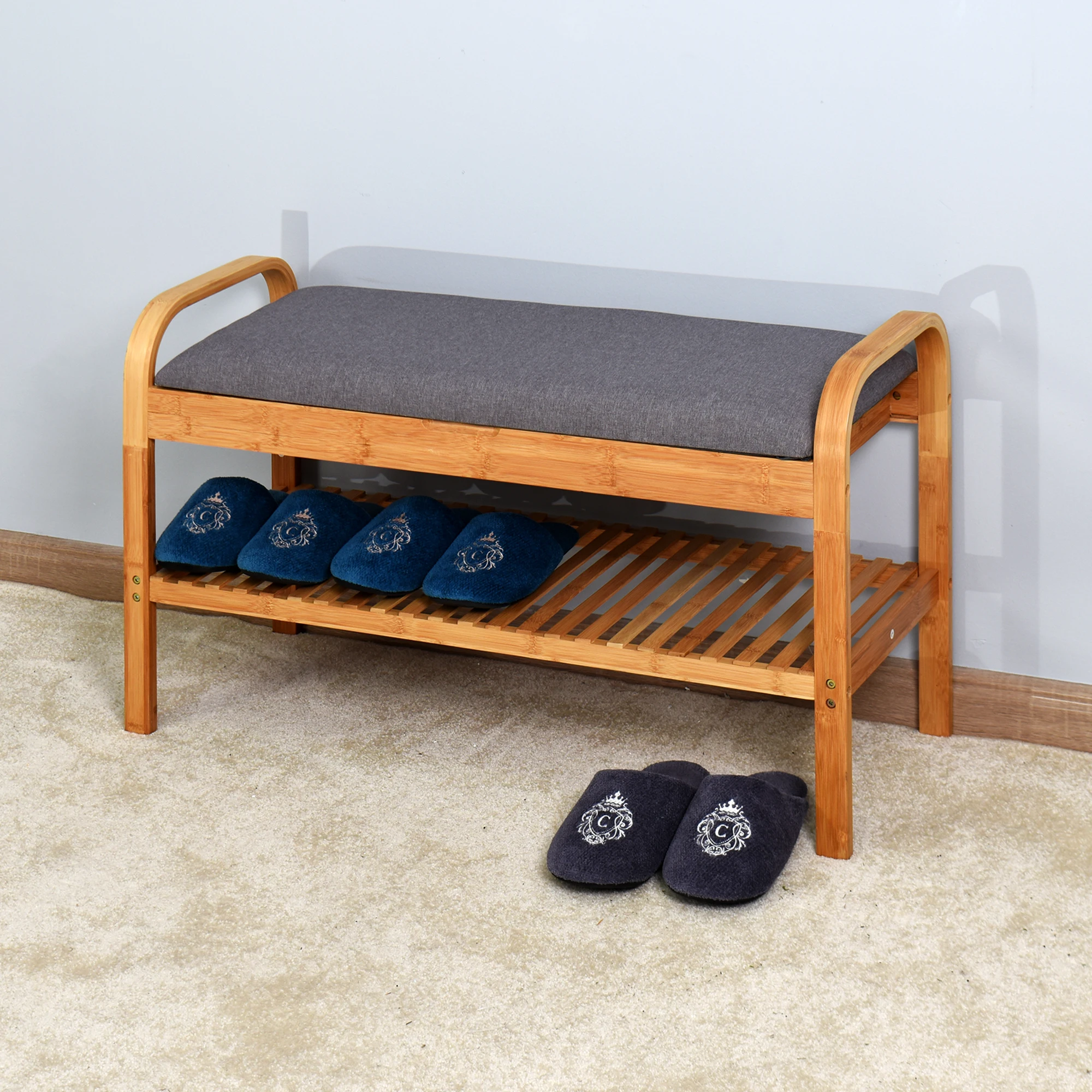 Living Room 2-tier Shelves Bench Entryway Storage Shoe Rack with flip storage compartment 35.43 x 13 x 19.88 inch 
Living Room 2-tier Shelves Bench Entryway Storage Shoe Rack with flip storage compartment 35.43 x 13 x 19.88 inch