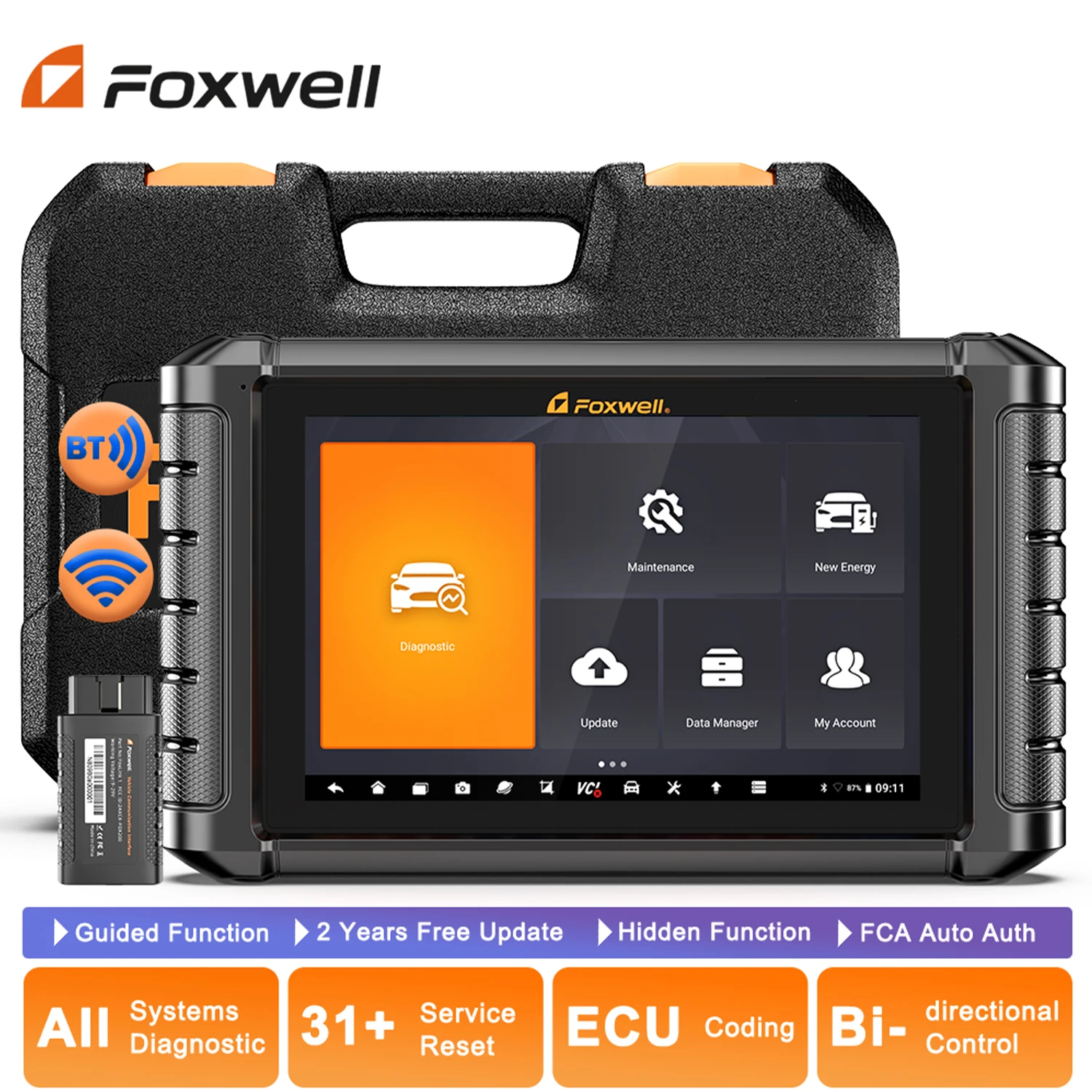 2023 Foxwell NT1009 OBD2 Automotive Scanner Mechanical Workshop Tools ECU Coding Active Test Professional Car Diagnostic Tool
2023 Foxwell NT1009 OBD2 Automotive Scanner Mechanical Workshop Tools ECU Coding Active Test Professional Car Diagnostic Tool