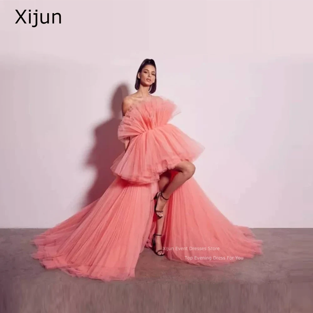 Xijun Tulle Prom Gown Party Dresses High Low Long Evening Formal Dress Detachable Long Train Sexy Graduation Dress Customized
Xijun Tulle Prom Gown Party Dresses High Low Long Evening Formal Dress Detachable Long Train Sexy Graduation Dress Customized